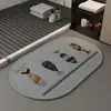 Alfombrillas de Piso de Lino Estilo Lujo Ligero Personalizables, Felpudos Absorbentes de Agua y Resistentes al Desgaste para Baño, Alfombrillas Antideslizantes para Piso de Baño, Al por Mayor en Stock