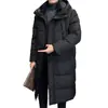 Marca de moda deportiva outdoor transfronteriza, chaqueta de plumón personalizable para hombres y mujeres, alta calidad, nuevo estándar nacional, prenda exterior con capucha de longitud media para parejas