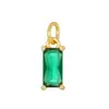 Colgante de Circonita de 12 Colores Más Vendido Transfronterizo, Colgante de Collar de Lujo Chapado en Cobre Dorado, Accesorios para Joyería DIY