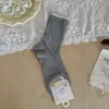 Calcetines de canalé de colores brillantes estilo coreano para mujer, Calcetines de malla con estampado de vid de moda, Delgados estilo dulce para primavera y verano, Sin costuras para niñas jóvenes