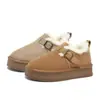 Botas de nieve populares para mujer, nuevos zapatos de invierno 2026 para mujer, botas ligeras para exteriores estilo Birkenstock, botas de algodón afelpadas y engrosadas para mujer