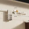 Organizador de accesorios para el cabello montado en la pared, no requiere taladrar, para uso en el baño, con pinzas, ligas para el cabello, scrunchies y un soporte de exhibición para pulseras