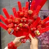 Pulseiras Snap Festivas de Ano Novo Celebração de Casamento Pequenos Itens de Presente Vermelho Chinês Pulseiras Snap Criativas Presentes para Crianças
