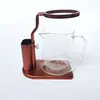 Soporte de Madera de Nogal y Cobre para Infusor de Té, Accesorios para Juego de Té Kung Fu, Base para Colador de Té, Soporte para Infusor de Té