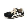 Weiwei Girl 788 Zapatos de Entrenamiento Moral con Cordones y Bloques de Color para Mujer Otoño e Invierno Casual Retro Zapatos Forrest Gump Zapatos Deportivos para Mujer Suelas Gruesas