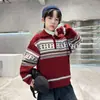 Ropa de Invierno para Niños Niños Suéter Engrosado Jacquard de Diamantes Cuello Medio-Alto 2026 Otoño/Invierno Suéter de Capa Base Cálida para Niños Transfronterizo