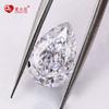En stock 3EX brillante flor de hielo rota torno de corte gota de agua forma de pera circón blanco gema artificial diamante CZ sintético