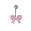 Gaibei Europeu e Americano Cross-border Pink Cherry Blossom Series Nariz Unha Orelha Unha Peito Anel Punção Jóias Anel Umbilical piercing