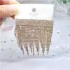Fornecido Diretamente pelo Fabricante, Grampo de Cabelo Elegante Estilo Coreano com Franjas e Strass, Presilha Bico de Pato Irregular Cheia de Pedras, Acessório de Cabelo Chamativo para Eventos Noturnos, Franja