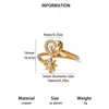 El más vendido en Europa y América: Corazón, Mariposa, Sol, Anillo Geométrico, Anillo Abierto Chapado en Oro de 18 Quilates, Joyería para Mujer con un Toque de Alta Gama