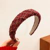 Faixa de Cabelo Topo da Cabeça Veludo Vermelho Cabelo Alto Feminina Outono e Inverno Vintage Cabelo Amassado Lavar Rosto Faixa de Cabelo Elástico de Cabelo Acessórios de Cabelo Popular na Internet Presilha de Cabelo Adorno de Cabeça