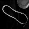 Collar de Trenza Trenzada de Tres Hilos Joyería al Por Mayor Cadena de Acero al Titanio Ajustable Cadena para Clavícula Collar de Hoja para Mujer que No se Desvanece