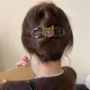 Grampo de Cabelo de Luxo, Presilha Simples de Bico de Pato, Novo Estilo da Moda 2025, Grampo Elegante Torcido, Presilha Grande em Formato de Flor