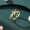 Anillo de circonita con diseño minimalista de estilo japonés y coreano para mujer, ligero, de lujo, de alta gama, elegante, estilo frío, moderno y distintivo.