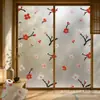 Pegatina de Vidrio Impresa UV Rama de Cerezo Rosa Pegatina Decorativa para Puerta y Ventana Venta al por Mayor