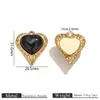 Colgante Corazón Ondulado de Acero Inoxidable Chapado en Oro 18K, Colgante de Lujo Ligero de Nicho de Gama Alta, Colgante Exquisito Versátil