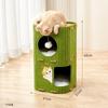 Casa de Gato Vila de Gato de Feltro que Não Solta Pelo, Adequada para Todas as Estações, Multicamadas, Estrutura de Escalada Quente para Gatos, Placa de Arranhar Pegajosa, Cor Camelo