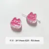 Dulce Genial BarbieGugubi Mengli Serie Rosa Negra Bolígrafo Corazón Flor Acrílico Hecho a Mano DIY Accesorios Materiales