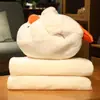 Calentador de Manos y Almohada Manta de Patito 2 en 1 para Siesta en la Oficina, Cojín de Coche