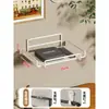 Prateleira para roteador sem furar, suporte de parede organizador para sala de estar, caixa de armazenamento wifi, suporte de parede para decodificador de TV