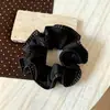 Goma para el pelo de lunares con borde fruncido de doble capa para moños, accesorio de pelo versátil estilo coreano para salir