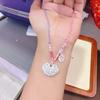 S999 Plata de Pie Cerradura de Bambú Paso a Paso para Hombres y Mujeres Sección de Bambú Plata de Ley Cerradura de Larga Vida Colgante Pulsera DIY Colgante de Collar