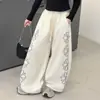 Pantalones de pierna ancha para niñas 2026 Otoño Nuevo Estilo Cintura Alta Holgados Casuales Pantalones de Chándal para Niños Mayores