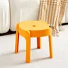Taburete Pequeño de Plástico Hogareño Taburete Bajo Engrosado Apilable Sala de Estar Taburete de Molinillo Asiento de Baño para Niños Taburete Redondo Simple