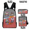 Mochila para Terno Transfronteiriça Mochila 3D Superzings Cor da Moda Estampada Bolsa de Três Peças Dropshipping