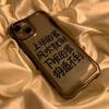 Citas de Trabajador de Oficina Texto Blanco y Negro Divertido Funda para Teléfono Iphone17 16Promax Nicho 15 Apple 14 Cobertura Total
