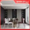 Aparador de Aluminio Completo Personalizado Moderno Lujo Ligero Sala de Estar y Comedor Pared del Hogar Puerta de Vidrio Integrada Gabinete de Vino con Luz