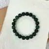 Pulseira Bodhi Verde Leite e Azul Marinho, Novo Estilo Chinês Estilo Nacional Contas de Oração de Círculo Único para Homens e Mulheres, Atacado