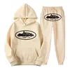 Sudadera con Estampado de Patrón de Prisión Demoníaca Clint419 Europeo y Americano Conjunto de Forro Polar para Hombre Venta al por Mayor Suelto Estilo Nuevo