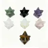 Fabricante Personalizado Quartzo Rosa Natural Aventurina Verde Cubo Merkaba Satélite Pedra Olho de Tigre Ornamentos Pedra Crua