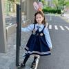 Vestido de Primavera y Otoño para Niñas Estilo Occidental Otoño Judy Conejo Oficial de Policía Ropa para Niños Falda Otoño Estilo Universitario para Niñas