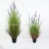 Arreglo de Boda Simulado de Lavanda Transfronterizo Plantas Simuladas Flores Falsas Decoración Estilo Pastoral Plantas en Maceta de Salvia Simulada