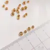 Relleno de Oro de 14K Color Duradero Flor Cortada en Rodajas Piezas Planas Pulsera Hecha a Mano DIY Rueda Espaciadora de Flor Cortada Cuentas Sueltas