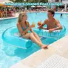 Sillón inflable para agua con respaldo de malla, flotador para piscina, asiento inflable para ocio en el agua para adultos, flotador de playa