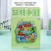 Ímã de geladeira de madeira Rizhao, ímã de geladeira de souvenir de turismo da cidade tridimensional criativo