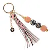 Pulsera de cuentas de silicona con borlas, nueva pulsera transfronteriza de Amazon, accesorio para bolso, llavero de borlas