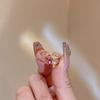 Anillo de Flor Exquisito con Circonio Brillante Chapado en Oro Real Diseño Nicho de Alta Gama Anillo de Dedo Abierto Ajustable Anillo para Dedo Índice Joyería de Mano