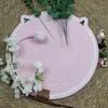 Tapete arranhador de gato rosa transfronteiriço, arranhador de gato de corda de algodão, placa arranhadora para gato de estimação autossuficiente, tapete arranhador de gato lavável e que não solta pelos