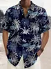 Camisa de Manga Corta Casual Hawaiana para Hombre con Estampado de Palmera de Coco Verano 2026 Playa Dropshipping