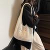 Bolsa de Punto de Gran Capacidad Casual 2025 Nueva Portátil Tejida Bolso de Mano para Viajero de Negocios Hombro Bolsa de Gran Capacidad