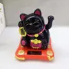 2018 Gato da Sorte Solar Boneca Enfeites de Carro Desenho Animado Acenando Gato de Bênção Decoração de Carro Primeira Geração de Cabelo