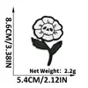 Novos patches bordados de caveira e flor da Qiansheng em estilo punk, patches pretos e brancos com adesivo termocolante para decoração de roupas e malas