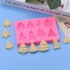 Molde de Silicone em Forma de Árvore de Natal para Assar DIY Bolo Fondant Chocolate Molde para Biscoito