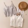 Ropa interior de satén de seda elástica ultrafina con copas triangulares de seda de morera, personalizada, con almohadillas en el pecho incorporadas y camisola de cuello redondo