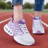 Nuevos zapatos cruzados para mujer de talla grande, talla 42, zapatillas deportivas ligeras casuales de malla tejida voladora, zapatillas de correr transpirables de moda, zapatos con amortiguación de aire