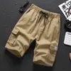 Shorts Camuflado de Algodão Puro Masculino de Verão, Corte Solto, Shorts Finos Soltos para Praia, Shorts Casuais Esportivos de Trabalho